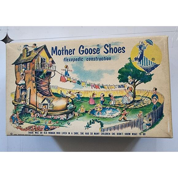Vintage 1954 Mother Goose Shoes w/ Original Box – Excellent Condition - Picture 5 of 5